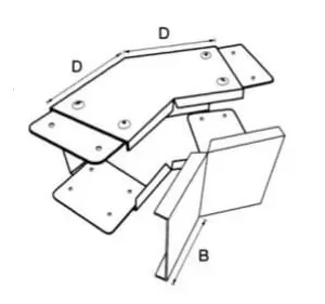 K.T 2" x 4" 45度內曲