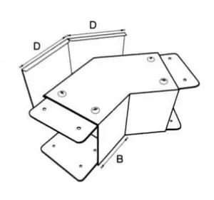 K.T 2" x 4" 45度外曲