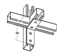金泰 櫈仔L型4孔曲尺-U槽駁 UCA204/K1325