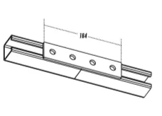 金泰 扁型4孔直U槽駁-UCF104/K1067