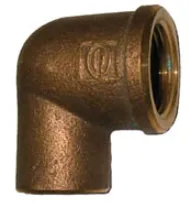 英國 4分(15mmx1/2")銅焊90°內牙曲尺