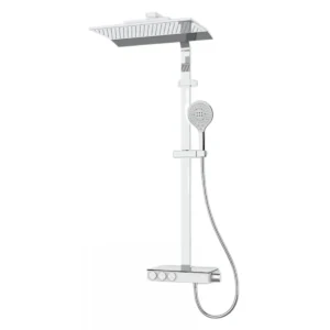 Kohler K-23752T-9-CP Urbanity+ 恆溫三路出水淋浴柱 - 單功能頭頂花灑 (拋光鍍鉻)