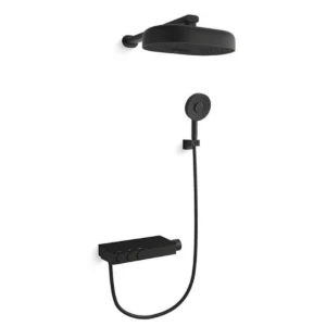 Kohler K-26330T-9-BL ANTHEM 雙口掛牆式恆溫雙淋浴龍頭 (霧黑色)